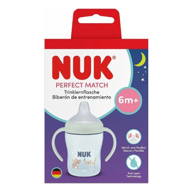 Nuk Perfect Match Night Learner Bottle 6m+ Blue Coala 150ml