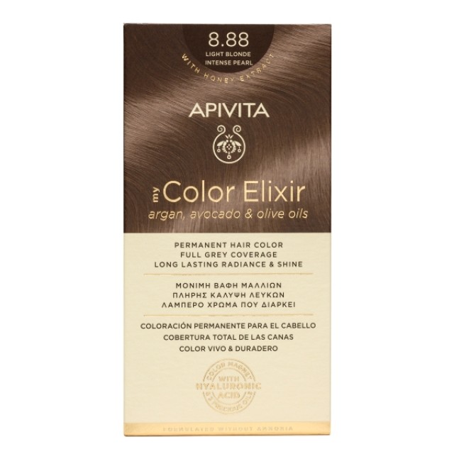 Apivita My Color Elixir Kit N8.88 Ξανθό Ανοιχτό Έντονο Περλέ 50ml & 75ml