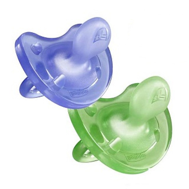 Chicco Physioforma Pacifier All Silicone Blue or Green 16-36m 1 piece