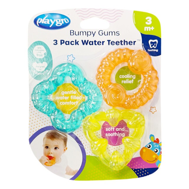 Playgro Bumpy Gums Water Teether 3-Pack 3m+