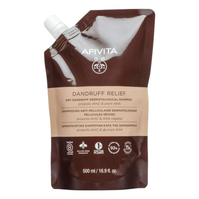 Apivita Dandruff Relief Dry Dandruff Dermatological Shampoo Refill 500ml