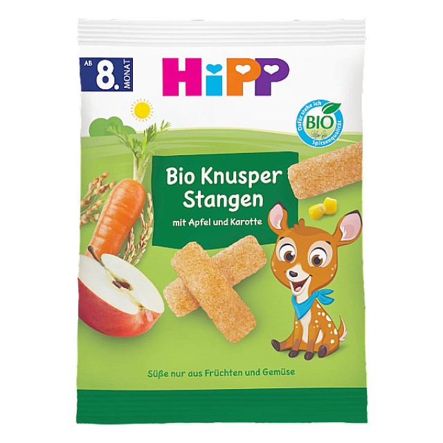 Hipp Bio Sticks με Μήλο και Καρότο 8m+ 30g