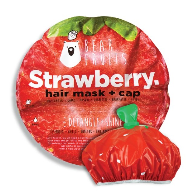 Bear Fruits Strawberry Μάσκα Μαλλιών Ευκολοχτένιστα & Λαμπερά 20ml