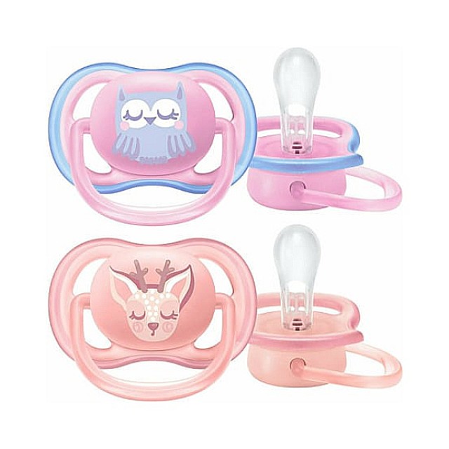 Philips Avent Ultra Air Orthodontic Pacifier Deer-Owl 0-6m 2 pieces