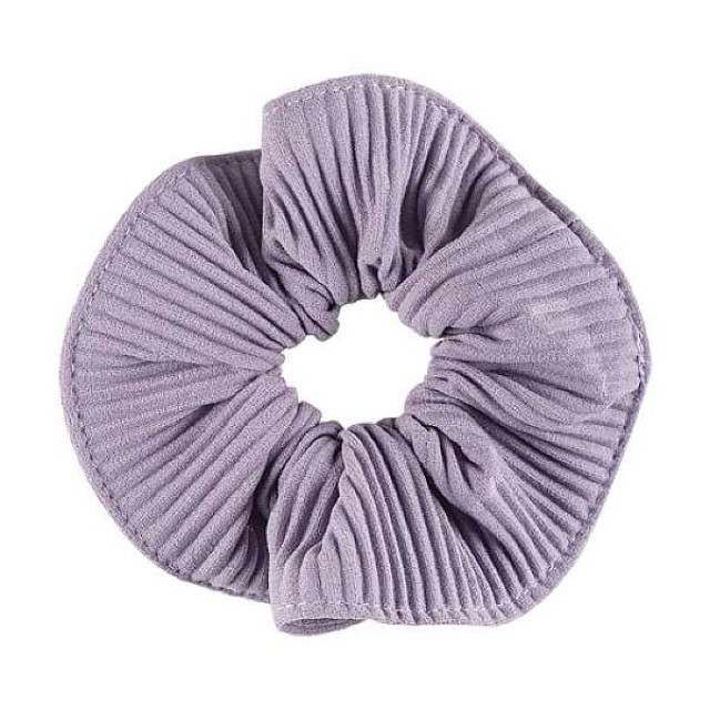 Dalee Pleated Hair Scrunchie Purple 1 piece