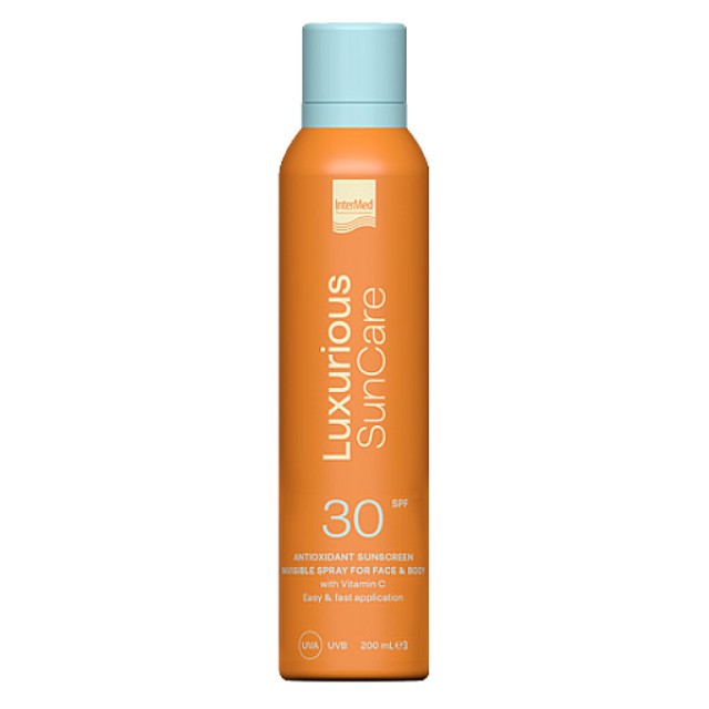 Intermed Luxurious Sun Care Antioxidant Sunscreen Invisible Spray Face & Body SPF30 200ml