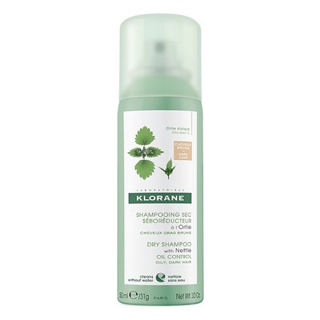 Klorane Ortie Dry Shampoo για Λιπαρά Καστανά/Μαύρα Μαλλιά με Τσουκνίδα 50ml