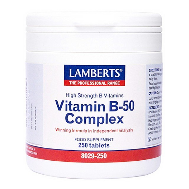 Lamberts Vitamin B-50 Complex 250 ταμπλέτες