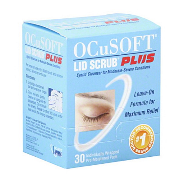 OcuSOFT Lid Scrub Plus Pads 30 εμποτισμένα πανάκια