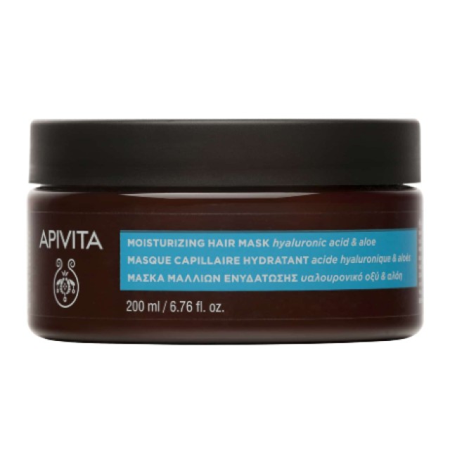 Apivita Moisturizing Hair Mask With Hyaluronic Acid & Aloe 200ml