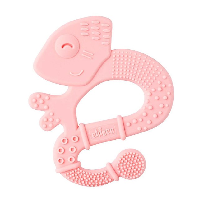 Chicco Silicone Teething Ring Pink 2m+ 1 piece