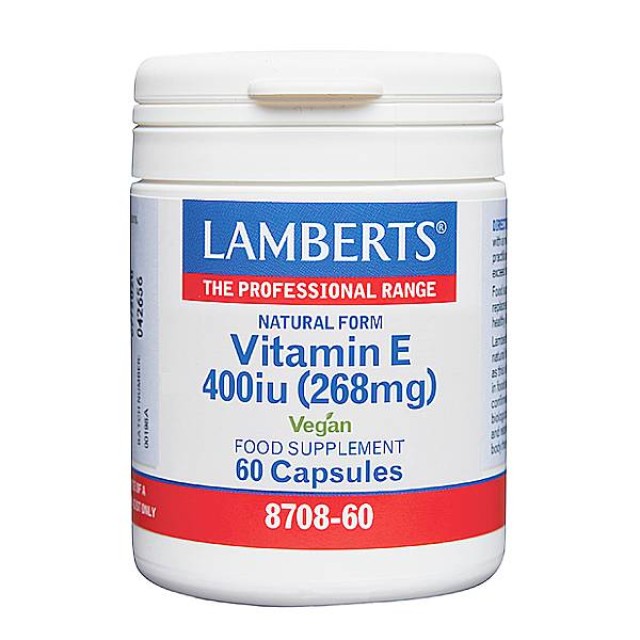 Lamberts Natural Form Vitamin E 400iu 60 κάψουλες