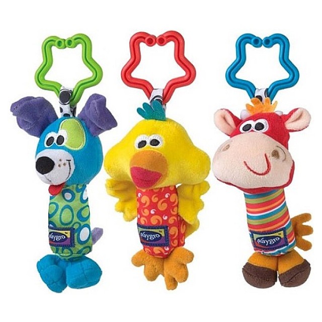 Playgro Tinkle Trio Teething Rattles 0m+ 3 pcs