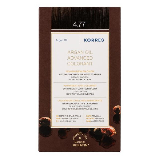 Korres Argan Oil Advanced Colorant 4.77 Dark Chocolate