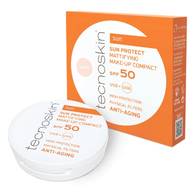 Tecnoskin Sun Protect Mattifying Make-Up Compact SPF50 Light 10g