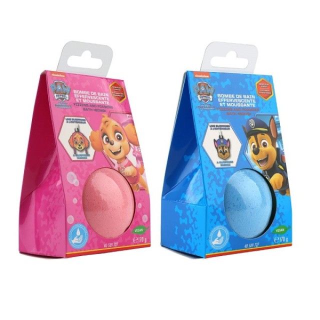 Take Care Paw Patrol Bath Bomb άρωμα Φράουλα-Καρύδα Μπλε ή Ροζ 170g
