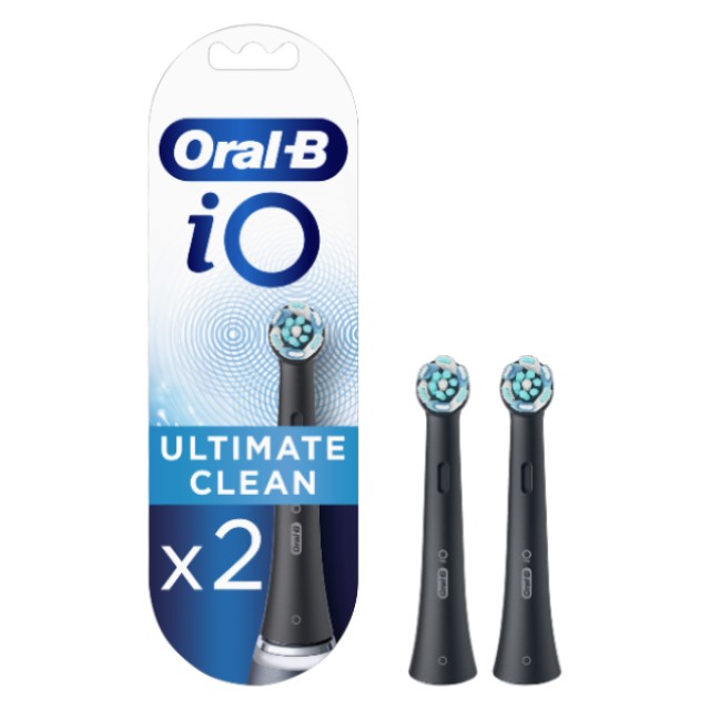 Oral-B iO Ultimate Clean Black Κεφαλές Βουρτσίσματος 2 τεμάχια