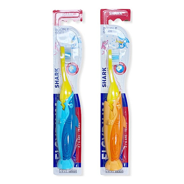 Elgydium Kids Shark Toothbrush for Children 2-6 years old 1 piece