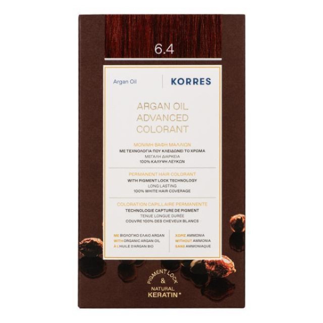 Korres Argan Oil Advanced Colorant 6.4 Coper Dark Blonde