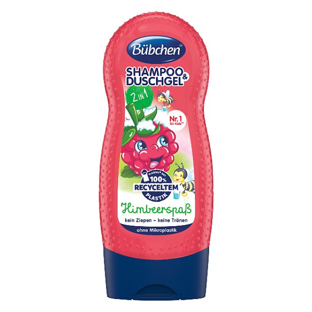 Buebchen Shampoo And Shower Gel 2 in 1 Raspberry Fun 230ml