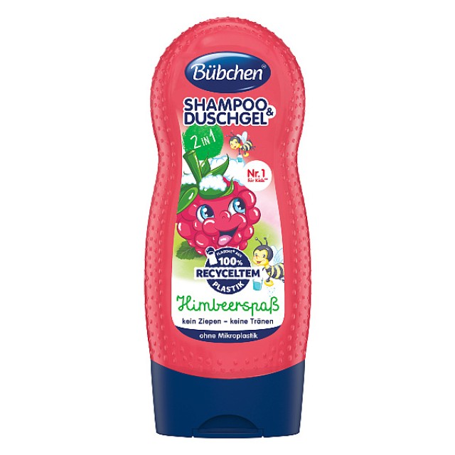Buebchen Σαμπουάν Και Αφρόλουτρο 2 σε 1 Raspberry Fun 230ml