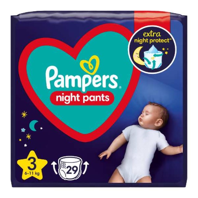 Pampers Night Pants No. 3 (6-11 Kg) 29 pieces