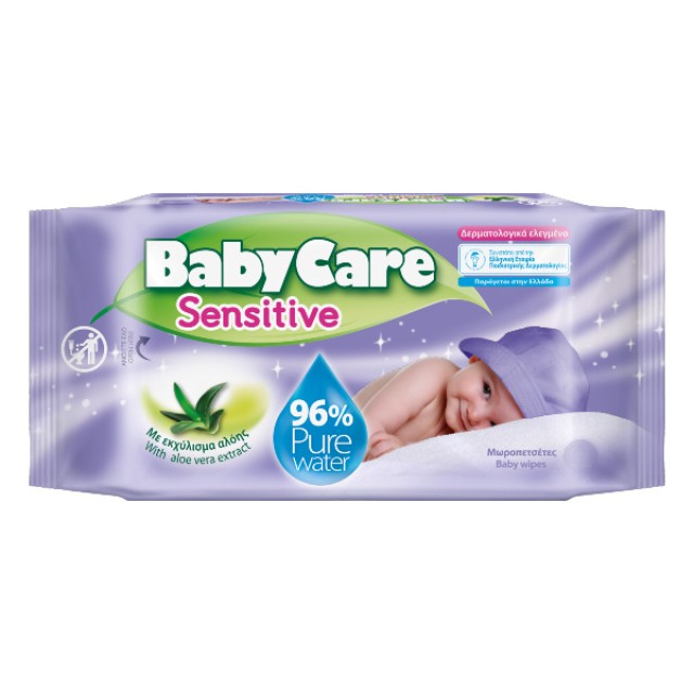 BabyCare Cotton Sensitive Pure Water Μωρομάντηλα 54 τεμάχια