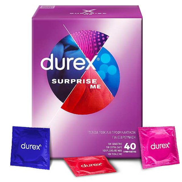Durex Προφυλακτικά Surprise Me Ποικιλία 40 τεμάχια