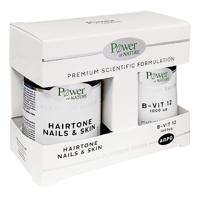 Power Health Platinum Range Hairtone Nails & Skin 30 κάψουλες & Δώρο B-Vit 12 1000μg 20 δισκία