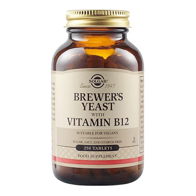 Solgar Brewer's Yeast with Vitamin B12 250 ταμπλέτες