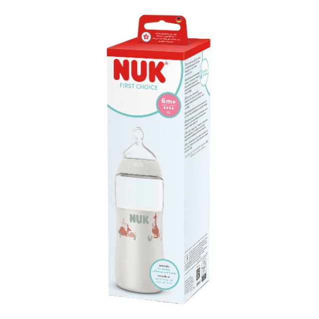 Nuk First Choice Plastic Baby Bottle 6m+ Kangaroo 360ml
