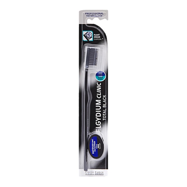 Elgydium Clinic Total Black Οδοντόβουρτσα Μαλακή 1 τεμάχιο & Dental Floss Black