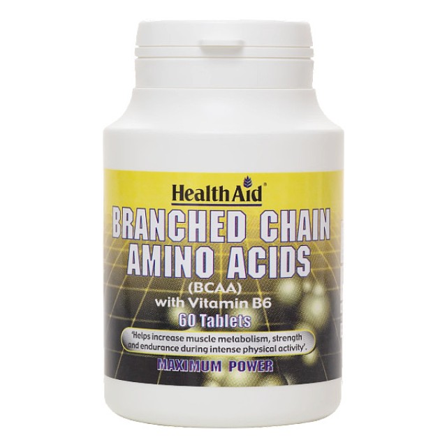 Health Aid Branched Chain Amino Acids (BCAA) with Vitamin B6 60 ταμπλέτες