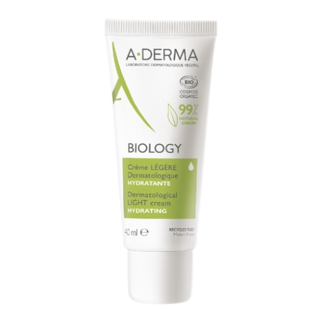 A-Derma Biology Ενυδατική Κρέμα - Ελαφριά Υφή 40ml