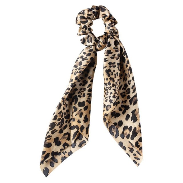 Dalee Leopard Hair Band with Scarf Beige 1 piece