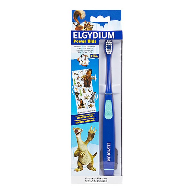 Elgydium Power Kids Ice Age Ηλεκτρική Οδοντόβουρτσα για Παιδιά Μπλε 1 τεμάχιο