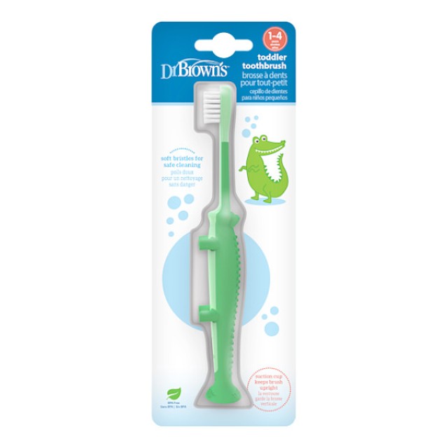 Dr. Brown's Toddler Toothbrush 1-4y Crocodile 1 τεμάχιο