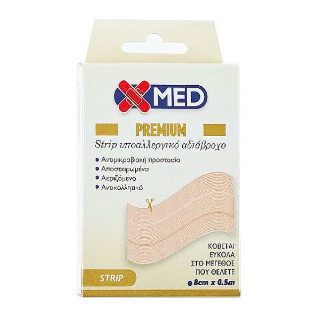 X-Med Premium Strips 8cm x 0.5m 1 τεμάχιο