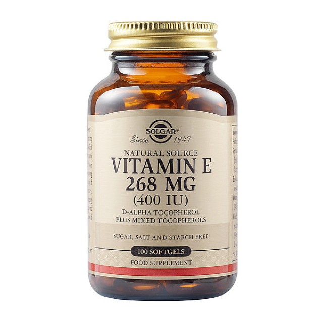 Solgar Vitamin E 268mg (400 IU) 100 μαλακές κάψουλες