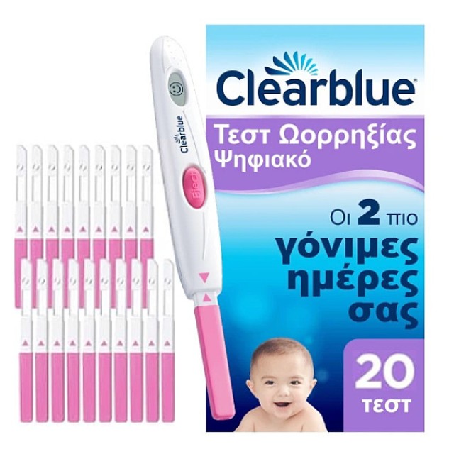 Clearblue Ψηφιακό Τεστ Ωορρηξίας 1 Ψηφιακή Υποδοχή και 20 Τεστ