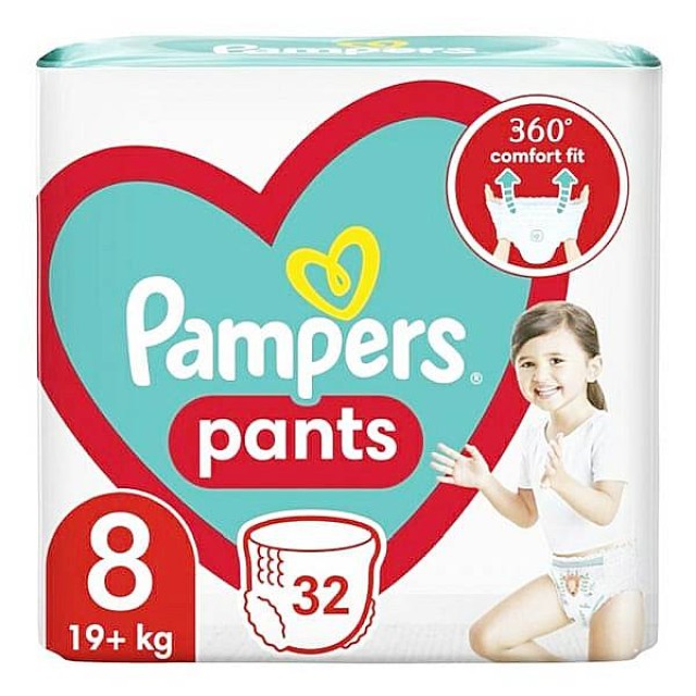 Pampers Pants No. 8 (19+ Kg) 32 τεμάχια