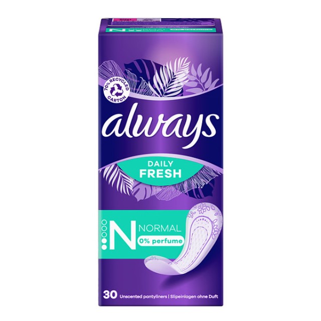 Always Daily Fresh Normal Unscented 30 τεμάχια