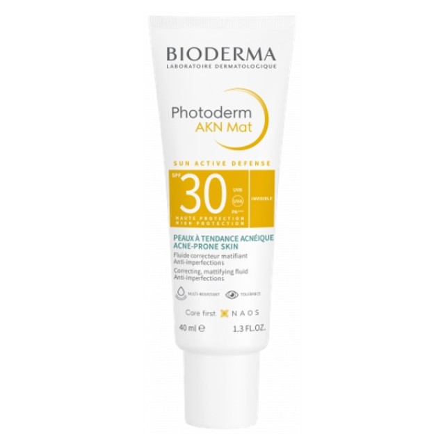 Bioderma Photoderm AKN Mat Αντηλιακή Κρέμα Κατά Της Ακμής SPF30 40ml