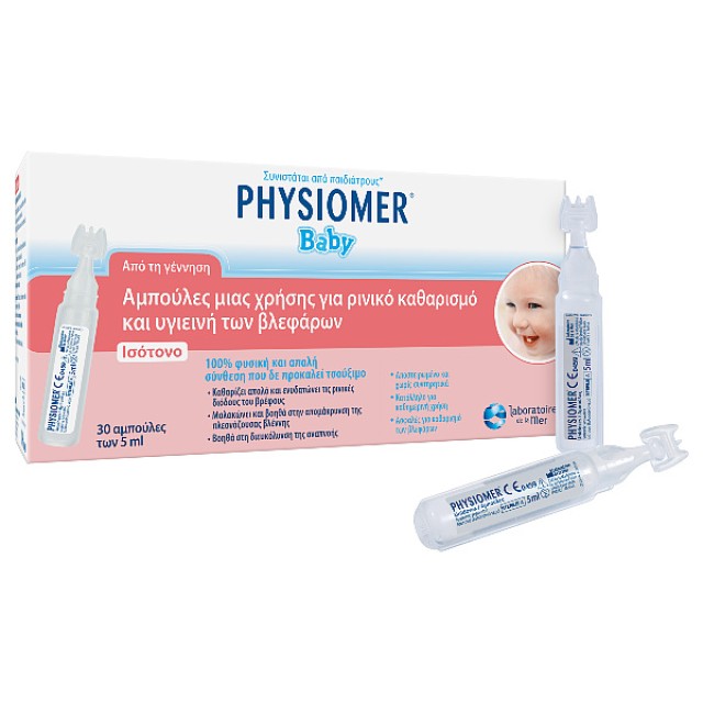 Physiomer Baby Isotonic Sterile Ampoules of Normal Serum 30x5ml