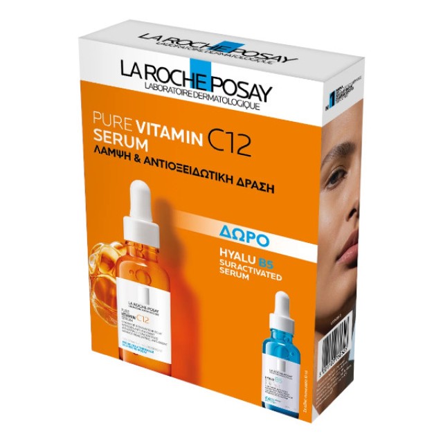 La Roche-Posay Pure Vitamin C12 Anti-Wrinkle Serum 30ml & Hyalu B5 Suractivated Serum 10ml