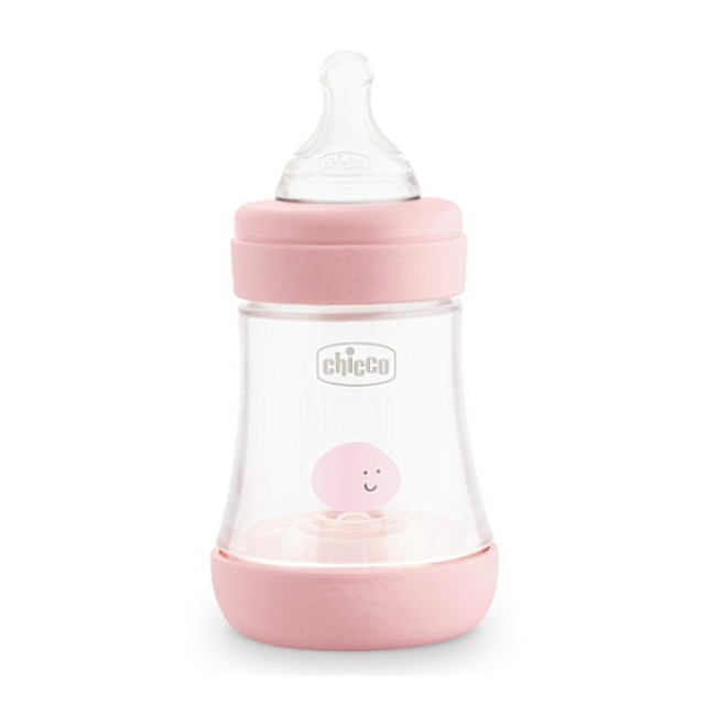 Chicco Perfect 5 Πλαστικό Μπιμπερό Ροζ 0m+ 150ml