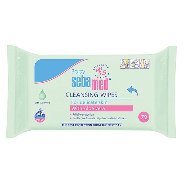 Sebamed Baby Cleansing Wipes with Aloe Vera 72 τεμάχια