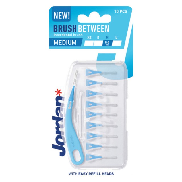 Jordan Brush Between Interdental Brush 0.6mm Medium 10 τεμάχια