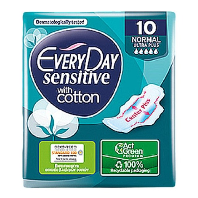 EveryDay Sensitive with Cotton Normal Ultra Plus 10 pieces