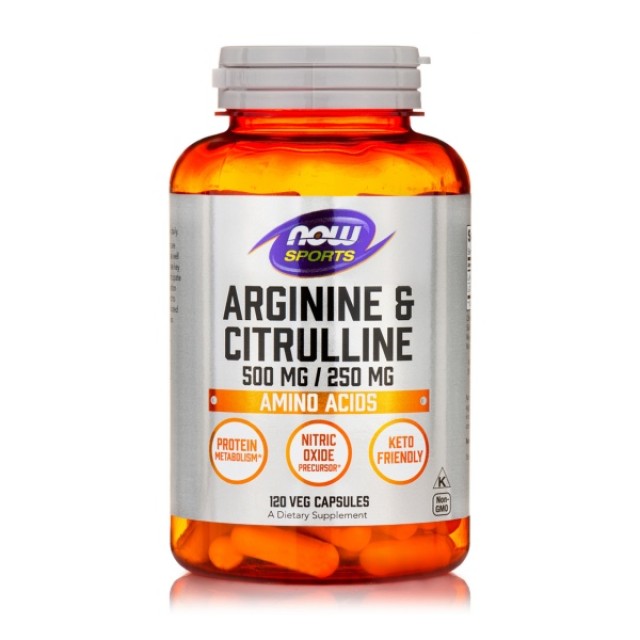 Now Foods Arginine & Citrulline 500/250mg 120 capsules